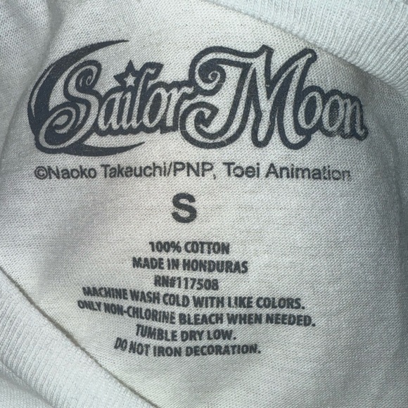 White T-Shirt with Sailor Moon Graphic - Picture 4 of 4